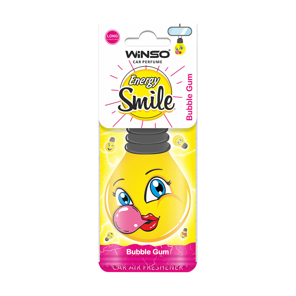 Ароматизатор для авто Winso Energy Smile, Bubble Gum, 6 г